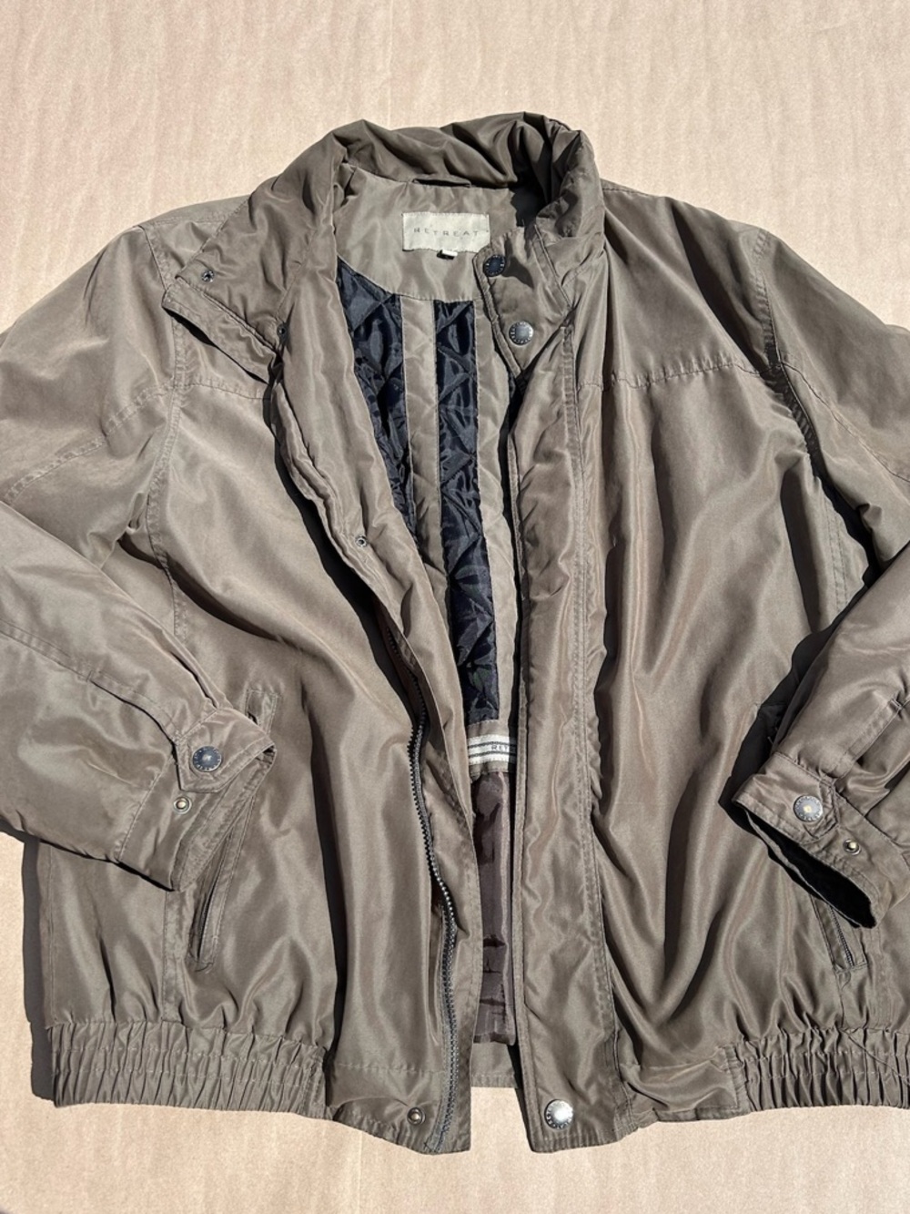 Retreat Women's Taupe Bomber Jacket